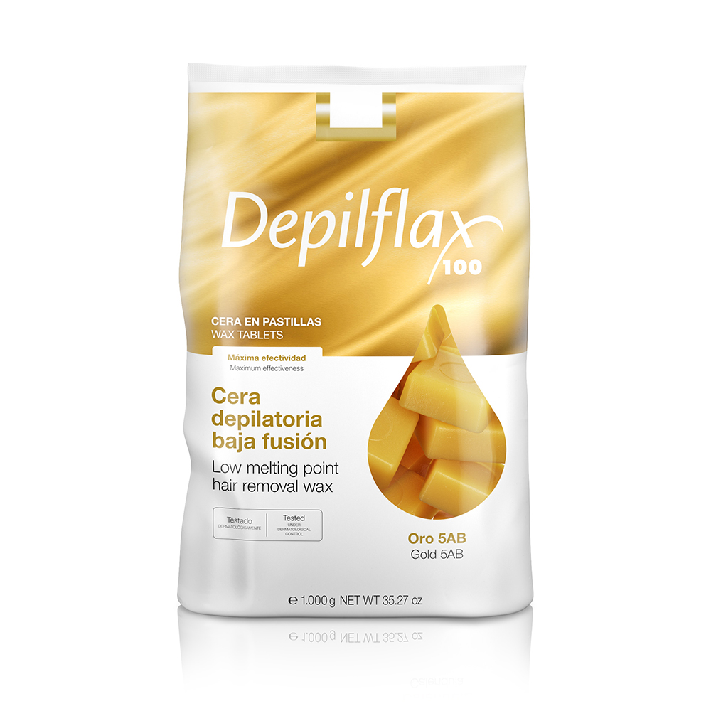 Depilflax Воск Горячий 5AB, в брикетах,  Золотой 1000 гр