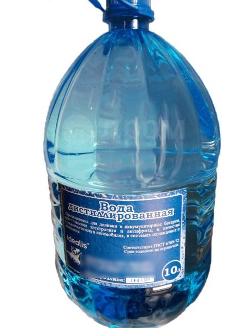 Вода дистиллированная 10 л